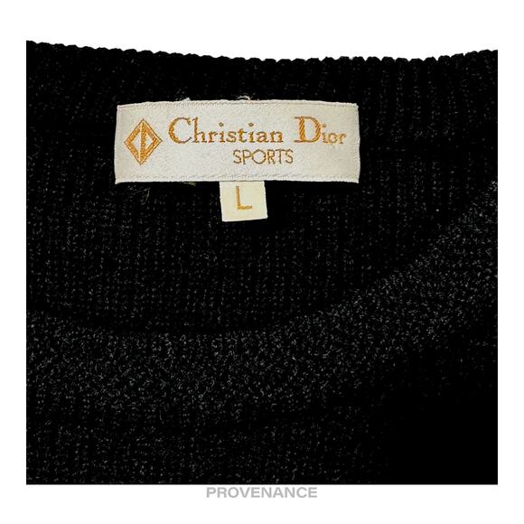 🔴 Christian Dior Sports Crewneck Wool Sweatshirt - Black L - Picture 6 of 9